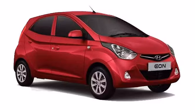 Red self-drive car