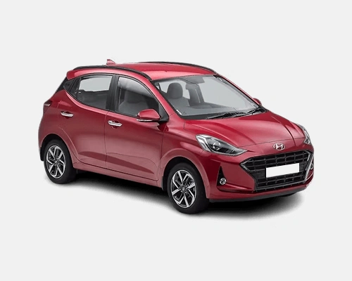 Red self-drive car