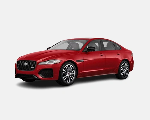 Red self-drive car