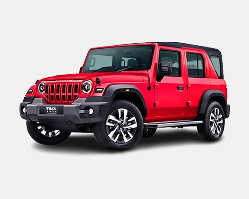 Red self-drive car