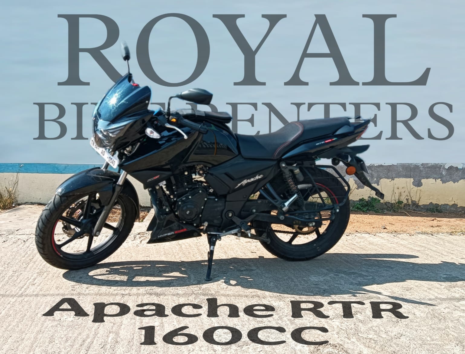 TVS naked sport bike available on rent in madurai